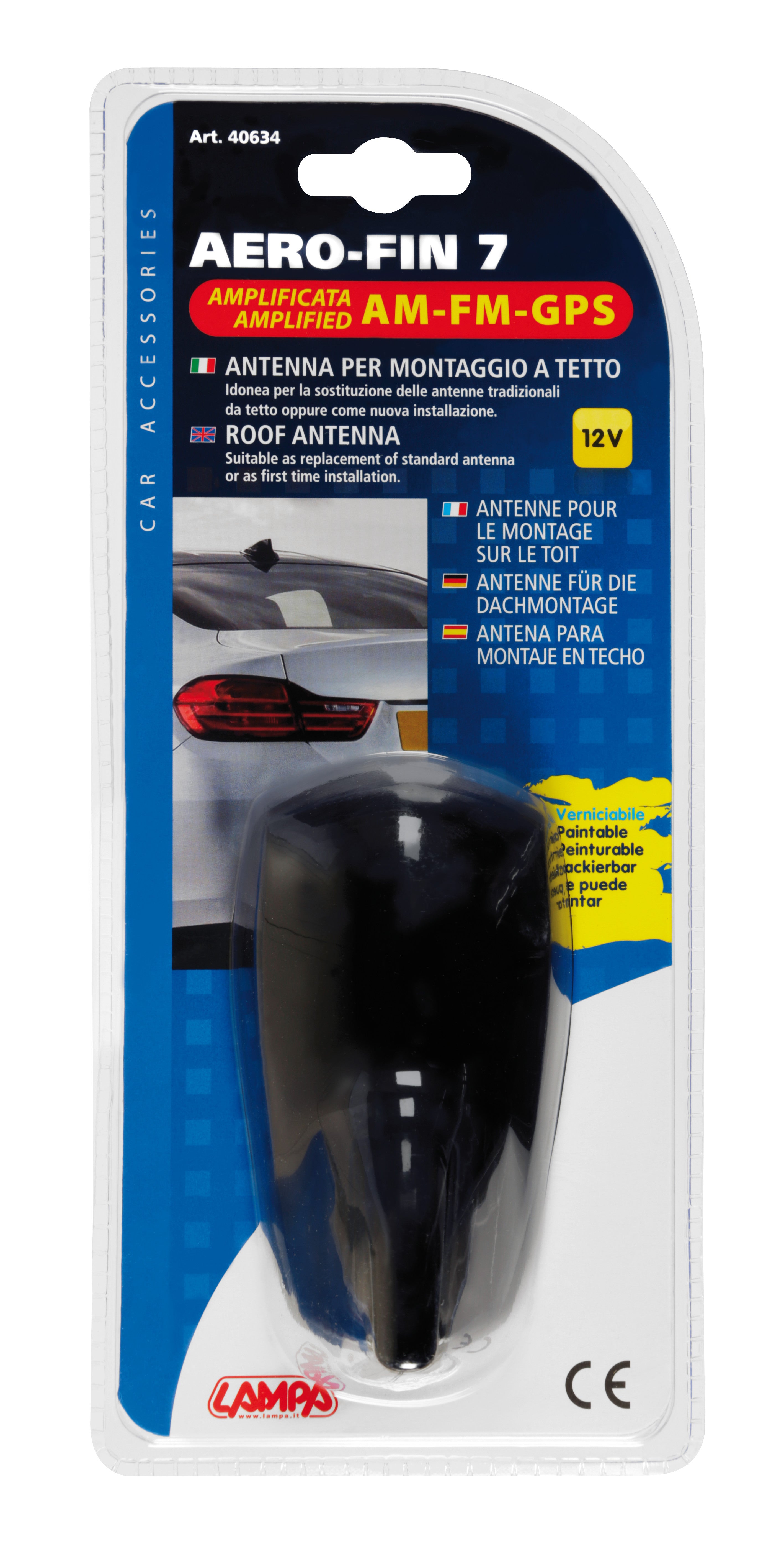 Aero-Fin 7, antenna amplificata AM/FM/GPS