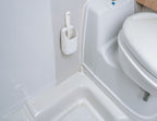 Scopino WC con fori per montaggio parete