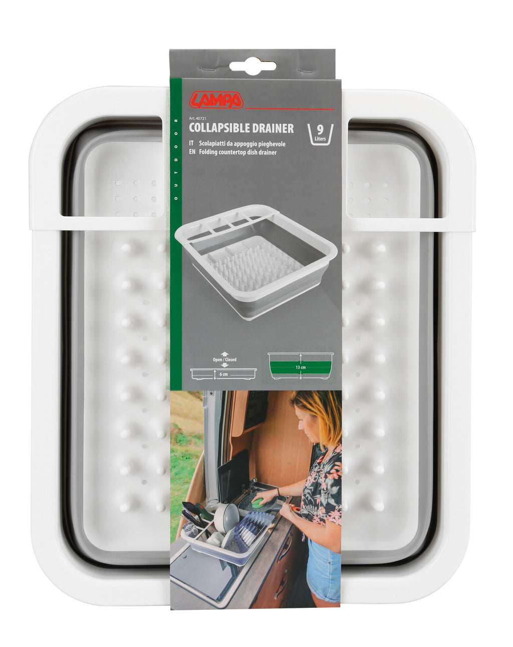 Scolapiatti da appoggio pieghevole - 9 L