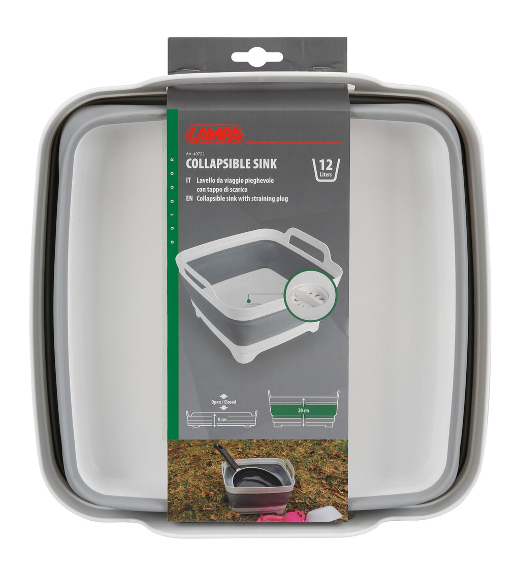 Lavello pieghevole con tappo di scarico - 12 L