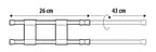 Barre estensibili anticaduta - 26-43 cm
