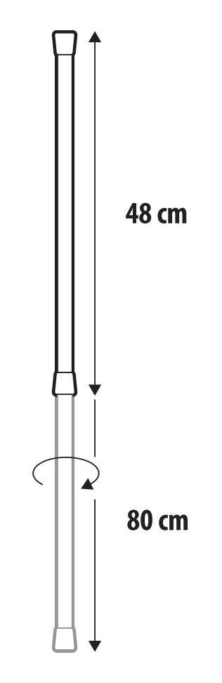 Barra estensibile anticaduta - 48-80 cm