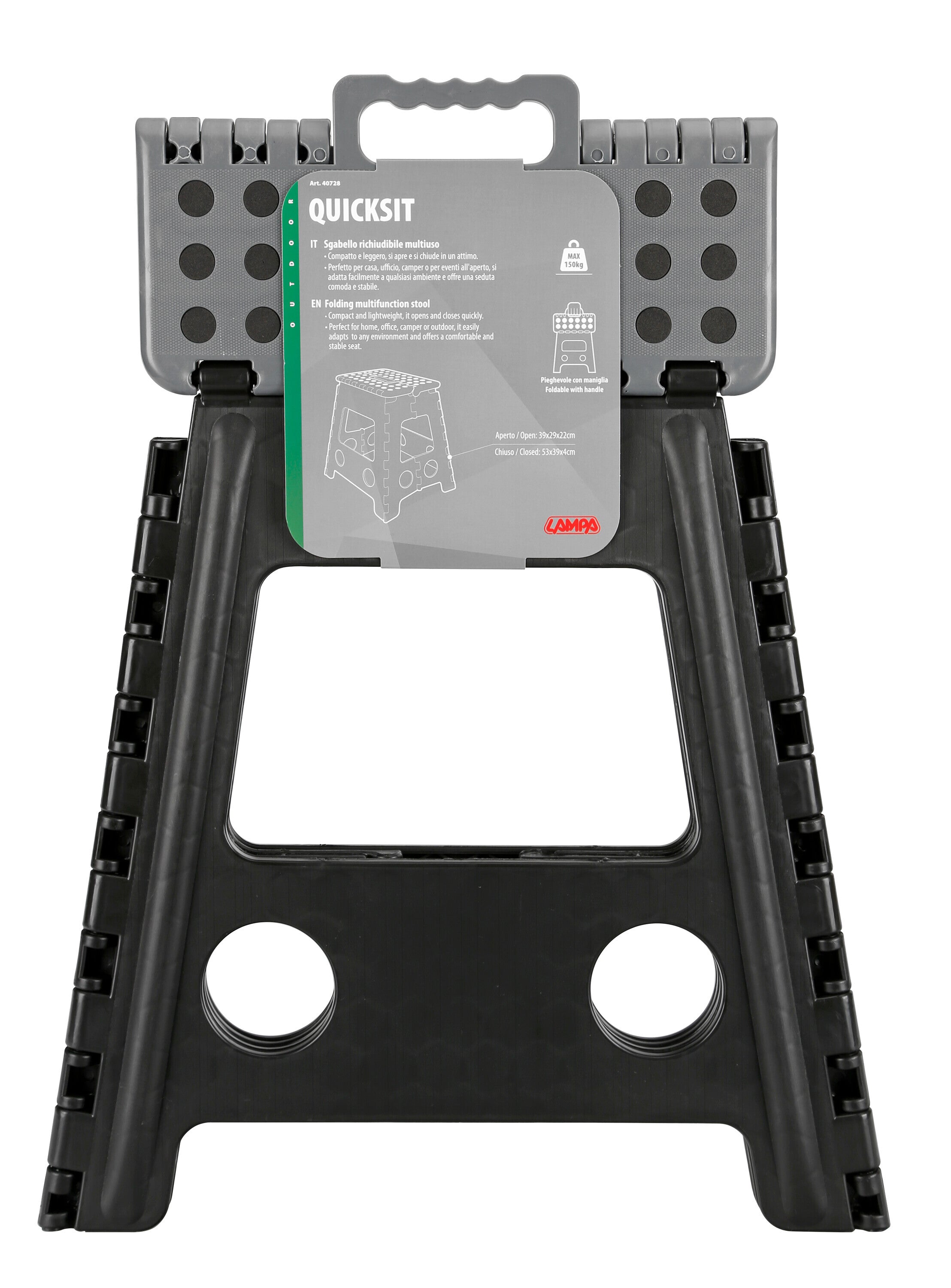Quicksit, sgabello richiudibile multiuso