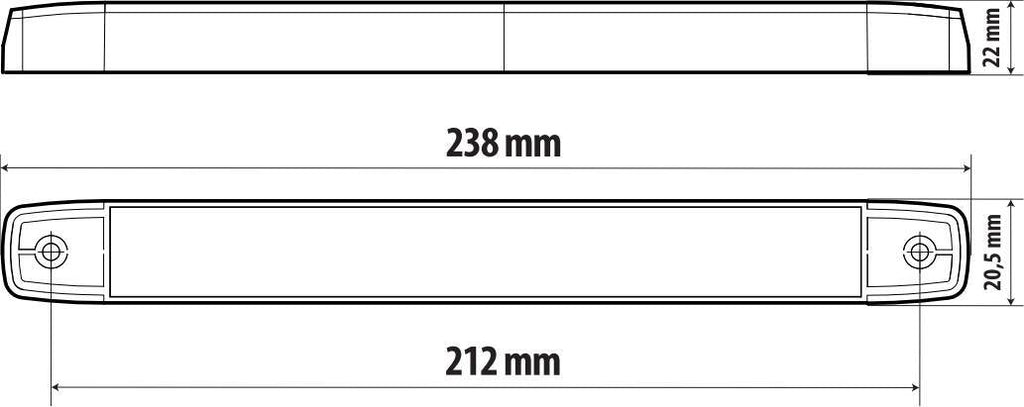 Luce decorativa - 16 Led - 12/24V - Bianco