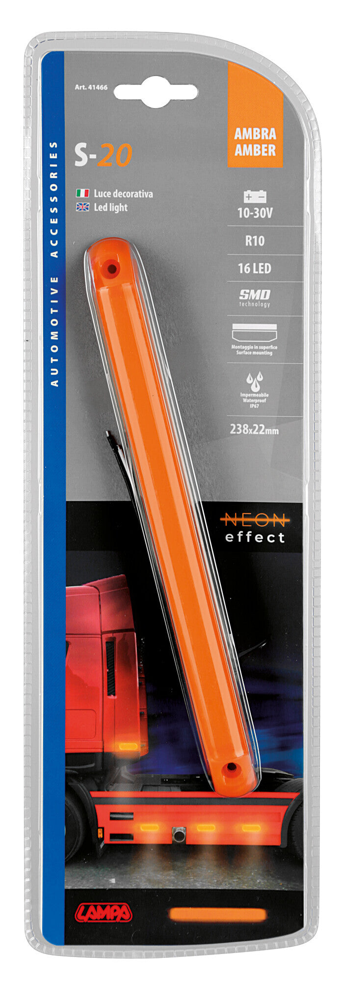 Luce decorativa - 16 Led - 12/24V - Arancio