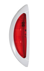 Luce ingombro - 4 Led - 12/24V - Bianco/Rosso - Scocca bianco