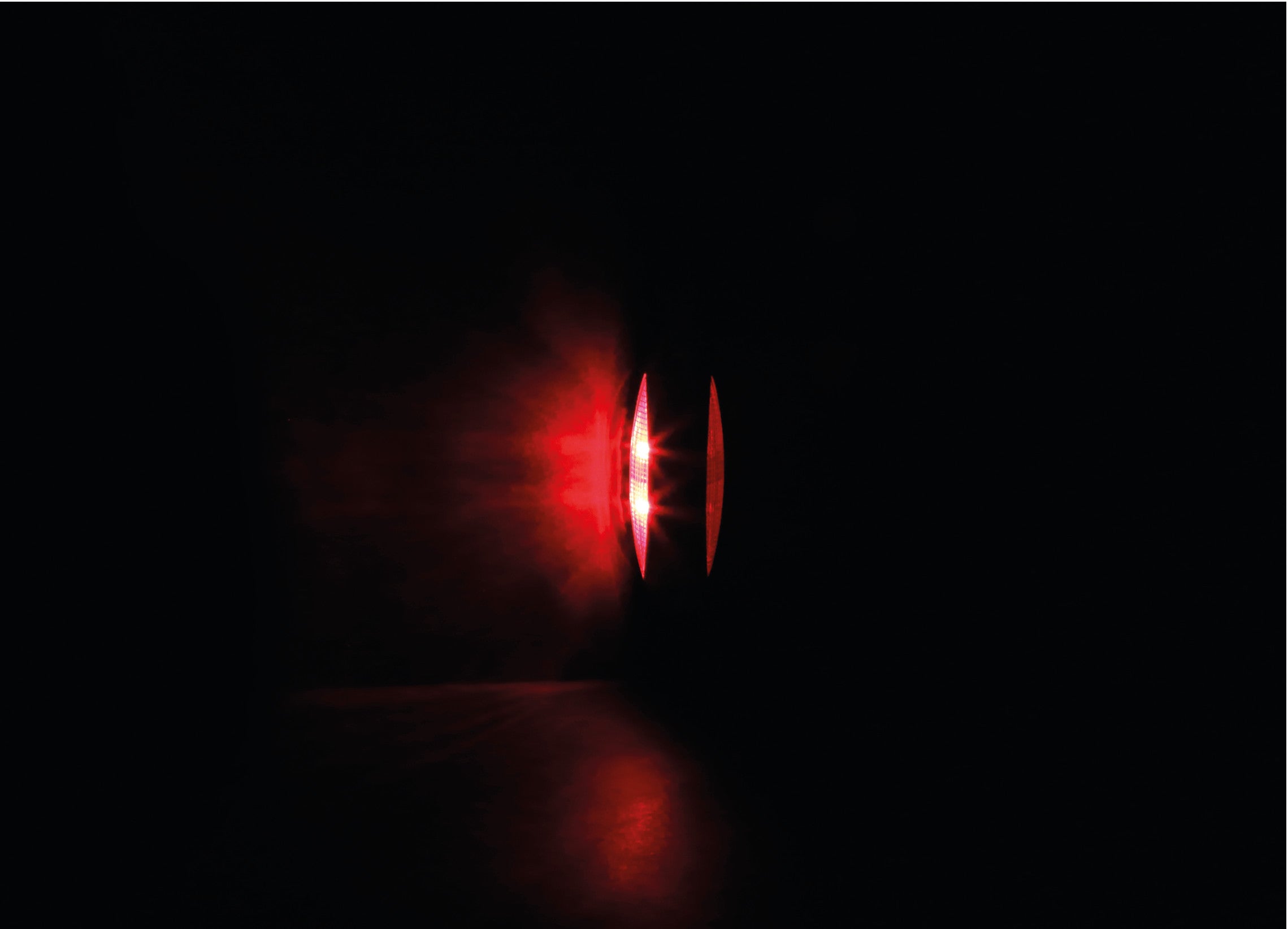 Luce ingombro - 4 Led - 12/24V - Bianco/Rosso - Scocca nero