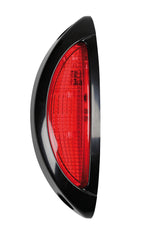 Luce ingombro - 4 Led - 12/24V - Bianco/Rosso - Scocca nero