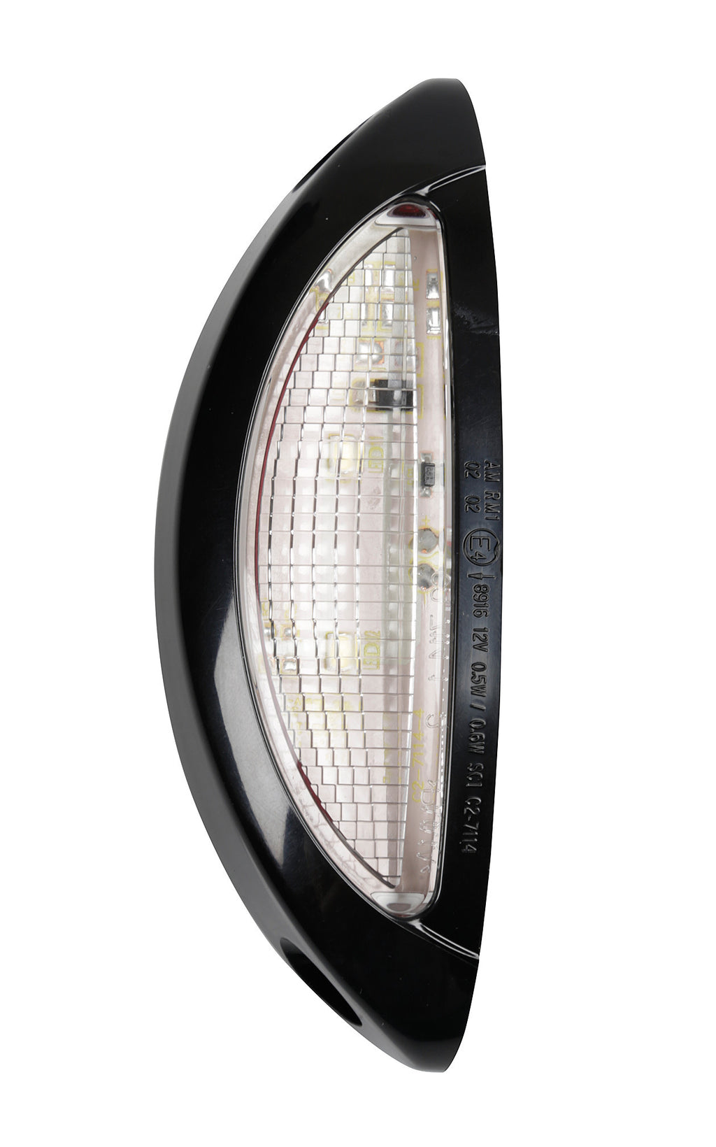 Luce ingombro - 4 Led - 12/24V - Bianco/Rosso - Scocca nero