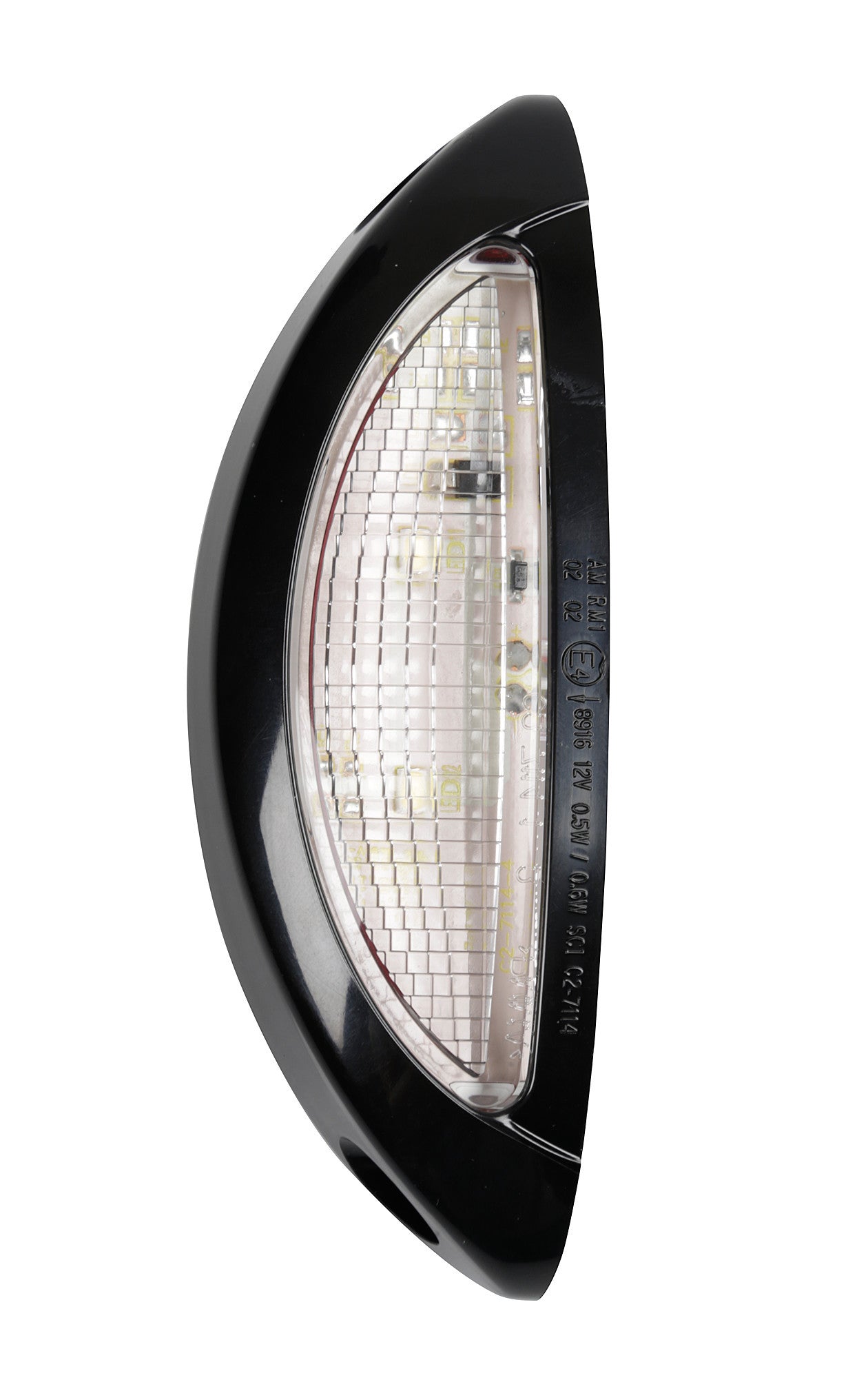 Luce ingombro - 4 Led - 12/24V - Bianco/Rosso - Scocca nero