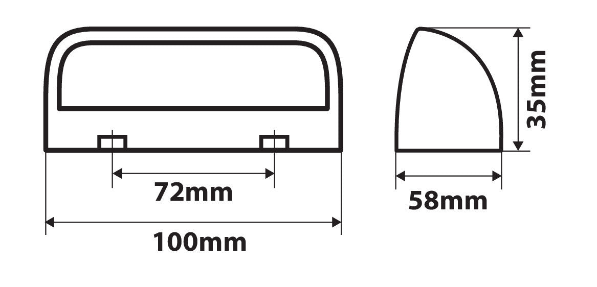 Fanale posteriore a Led, illuminazione targa e luce di posizione, 12/24V