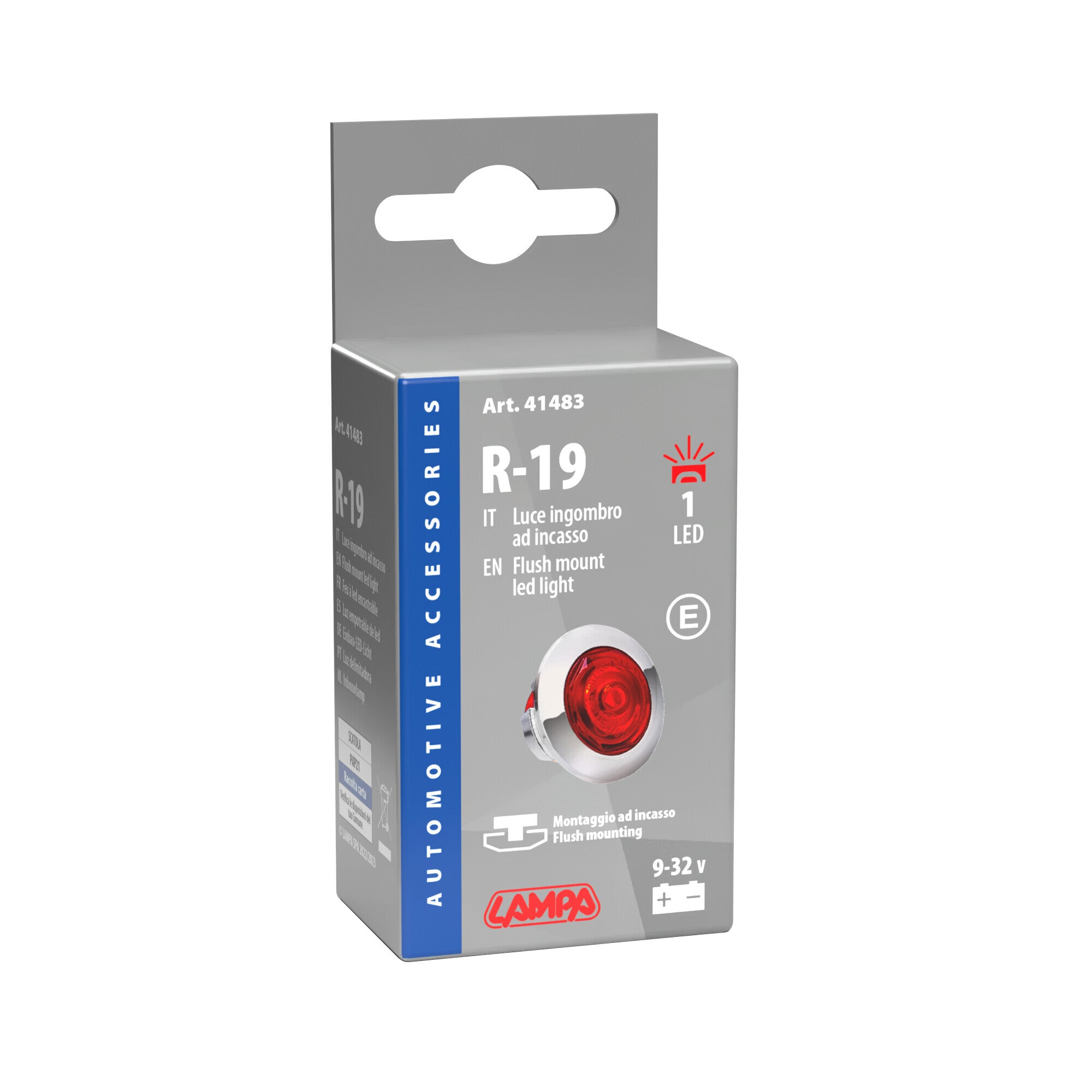 Luce ingombro - 1 Led - 12/24V - Rosso