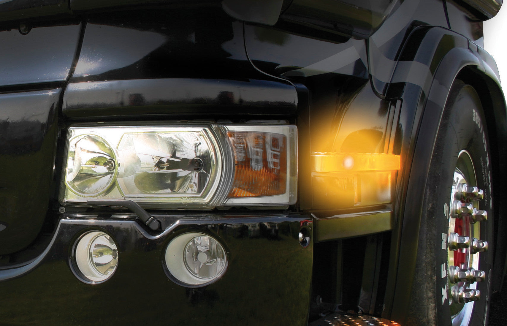Luce ingombro - 1 Led - 12/24V - Arancio