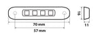 Luce decorativa - 4 Led - 12/24V - Rosso