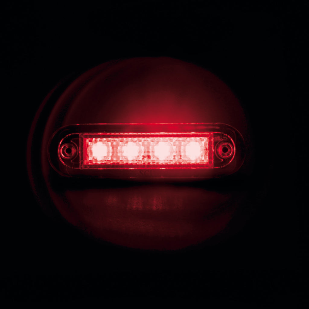 Luce ingombro - 4 Led - 12/24V - Rosso