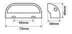 Fanale a 5 Led smd, illuminazione targa, 10/30V