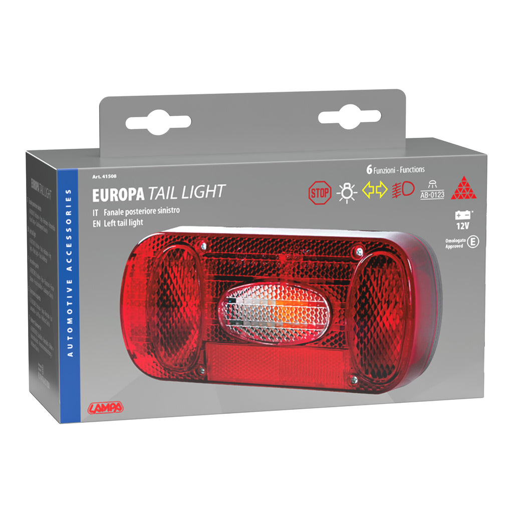 Europa, fanale posteriore 6 funzioni 12V - Sinistro