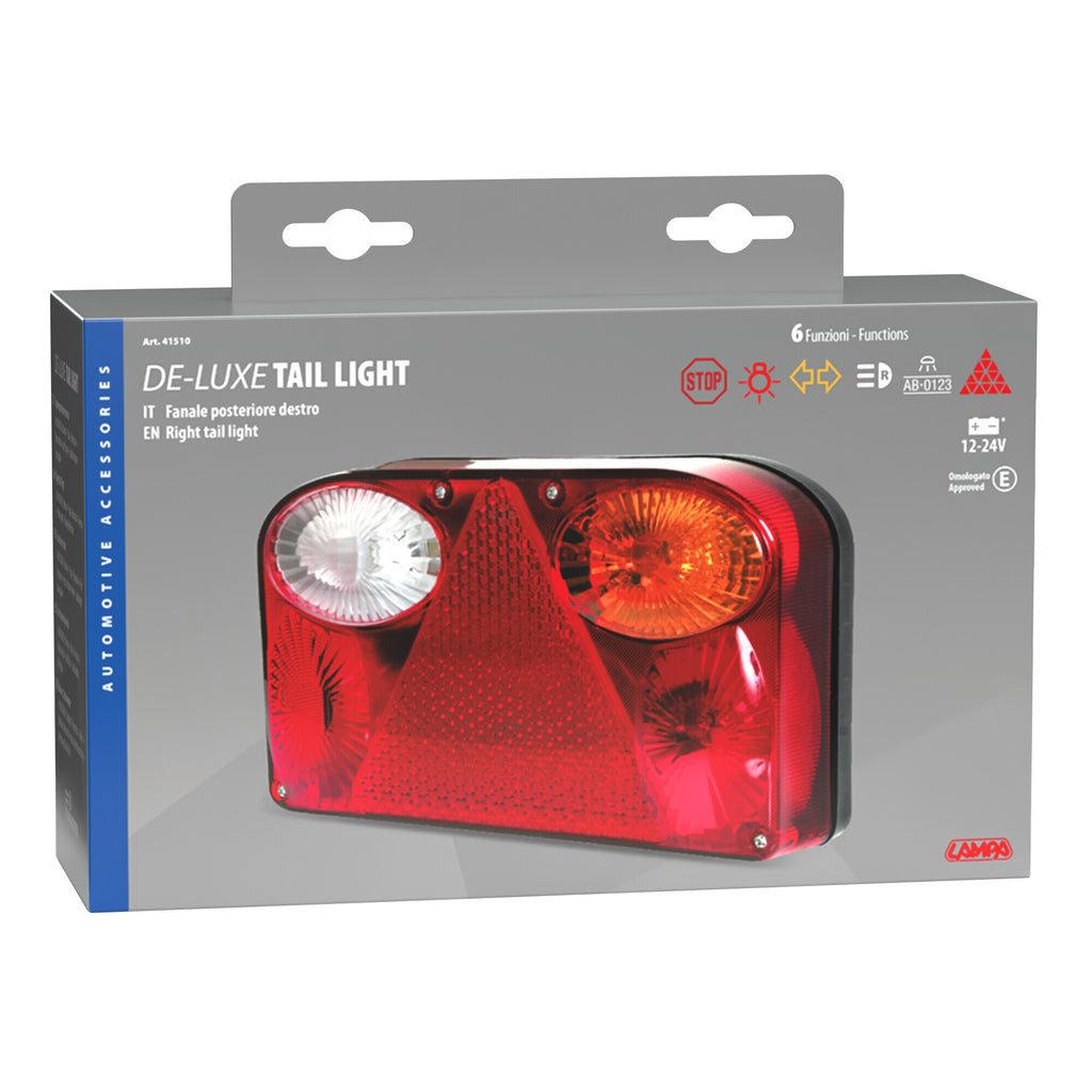 Deluxe, fanale posteriore 6 funzioni 12V - Destro