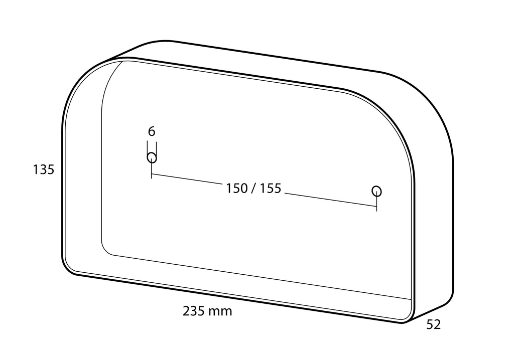 Deluxe, fanale posteriore 6 funzioni 12V - Sinistro
