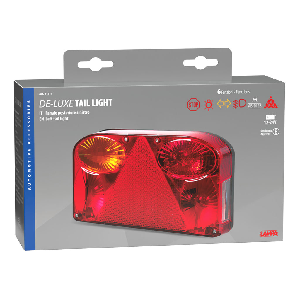 Deluxe, fanale posteriore 6 funzioni 12V - Sinistro