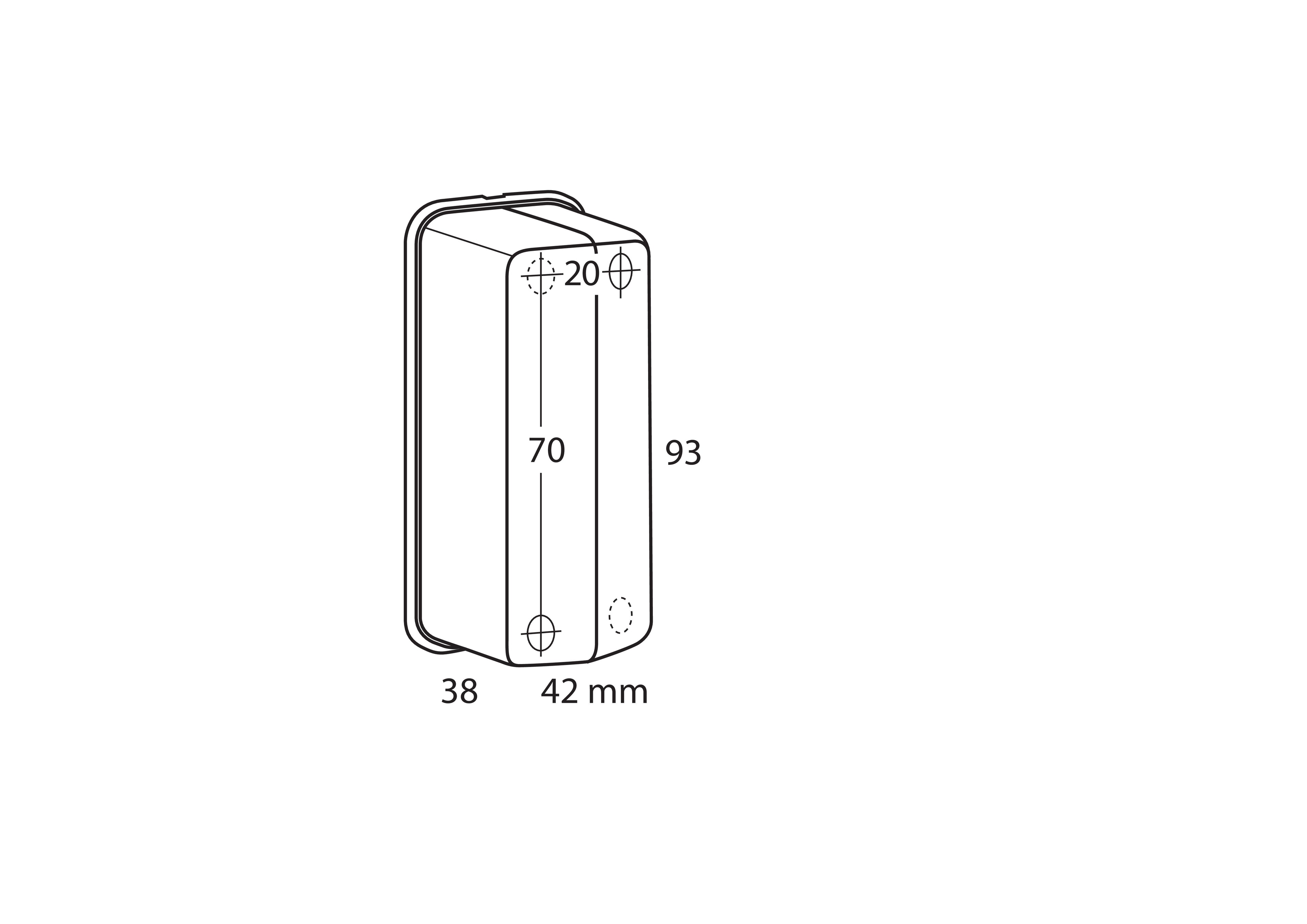 Luce ingombro - 12/24V - Bianco/Rosso