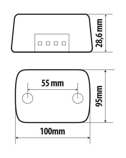 Pronto-Fari, kit di segnalazione Led posteriore magnetico preassemblato, 12V