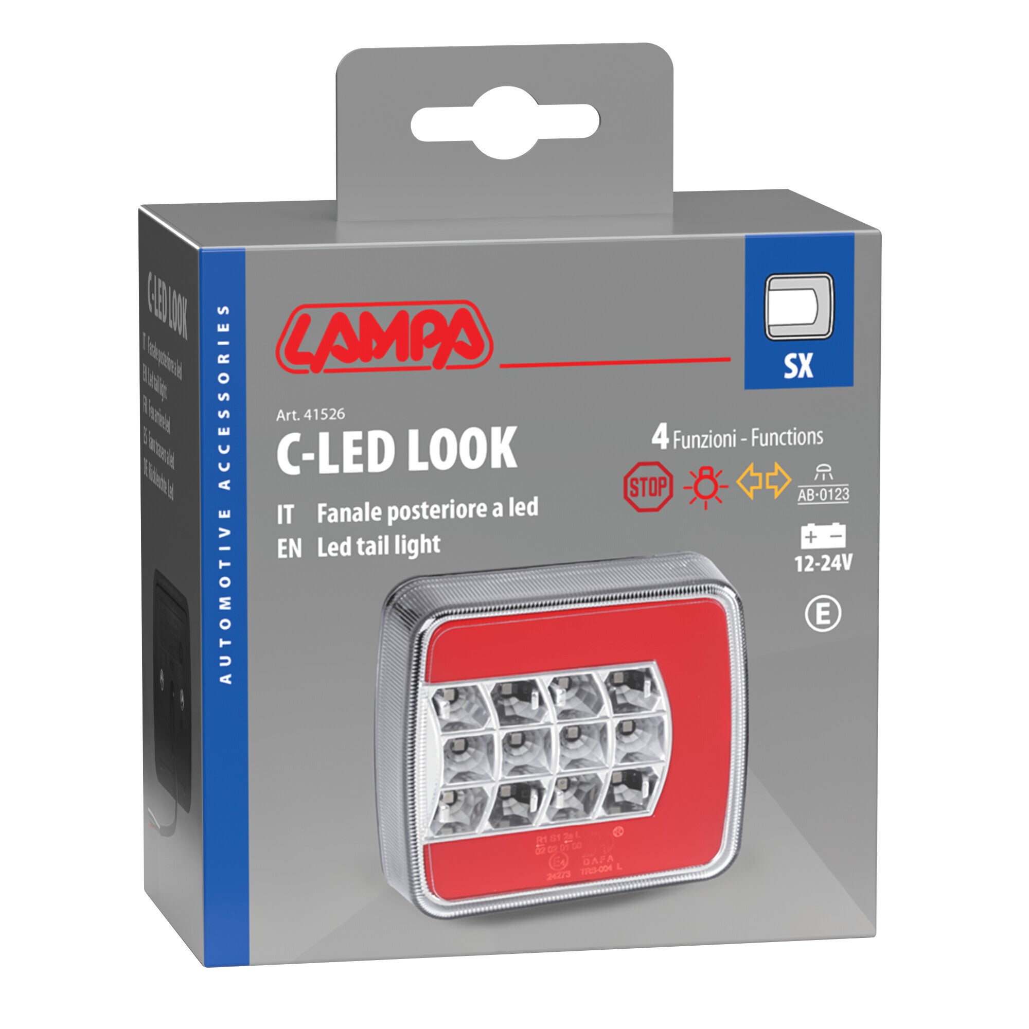 C-Led Look, fanale posteriore Led 4 funzioni, 12/24V - Sinistro