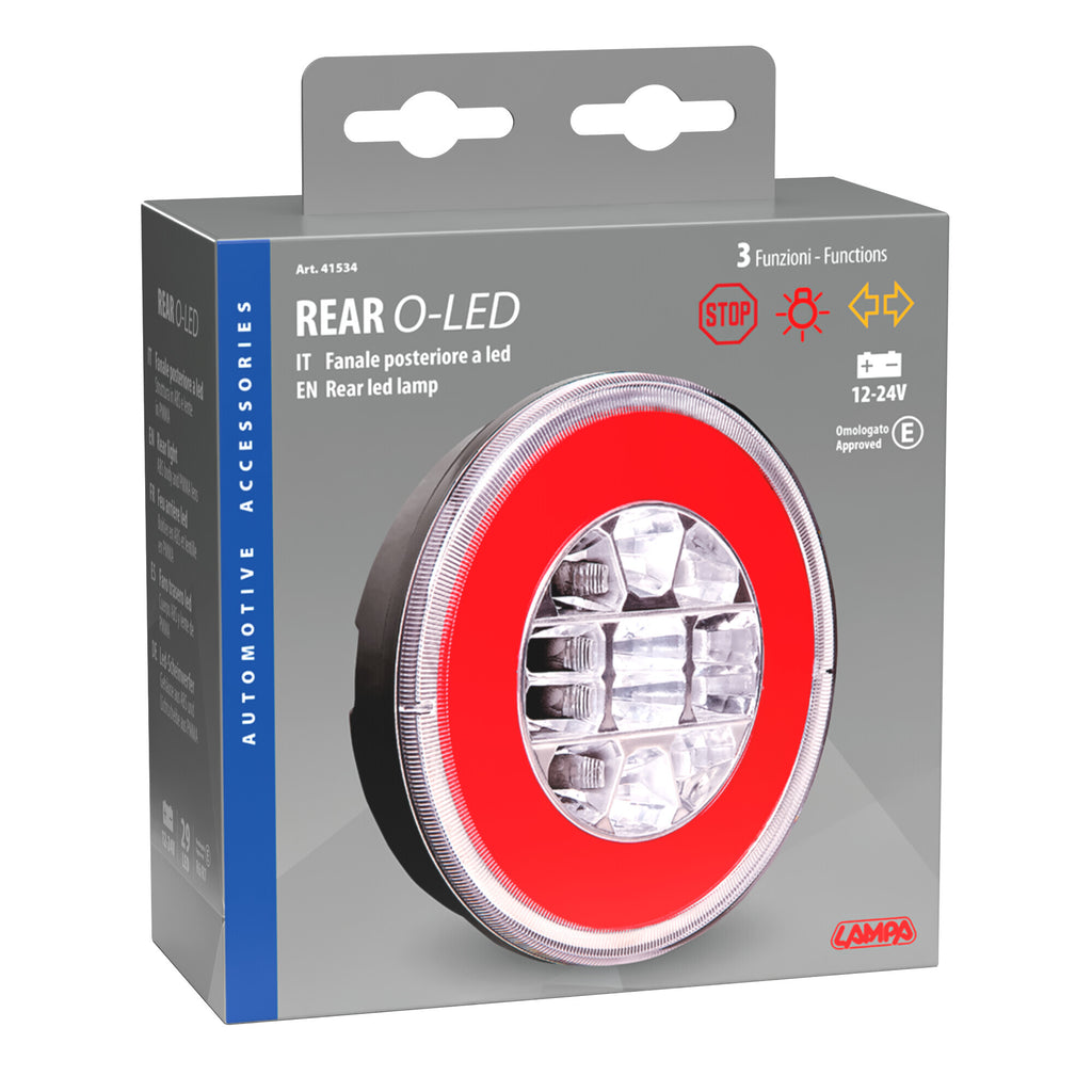 Rear O-LED, fanale posteriore 3 funzioni a led 12/24V