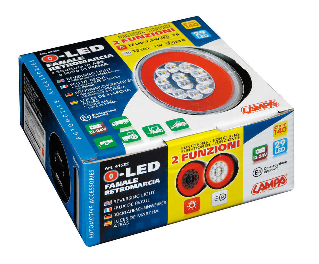 Reversing O-LED, fanale retromarcia e posizione a led, 12/24V