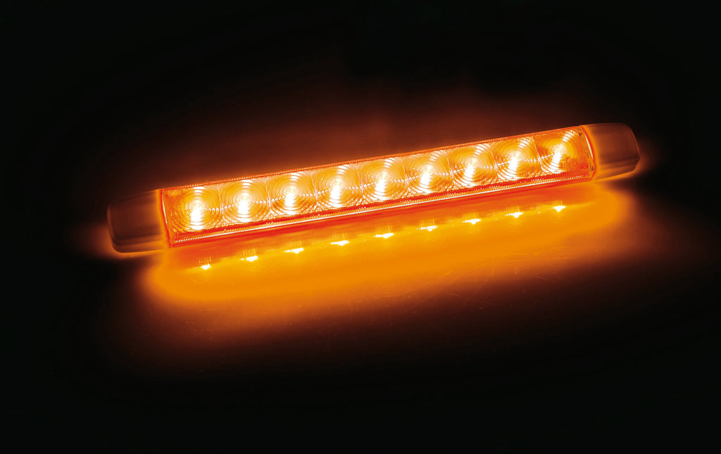 Illumi, luce ingombro - 9 Led - 12/24V - Arancio - 1 funzione