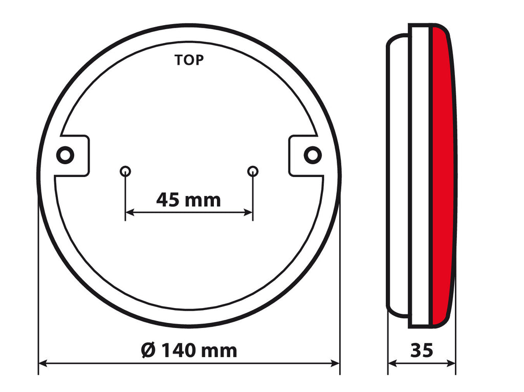 Dynamic O-Led, Fanale posteriore, 3 funzioni, 12/24V - Destro