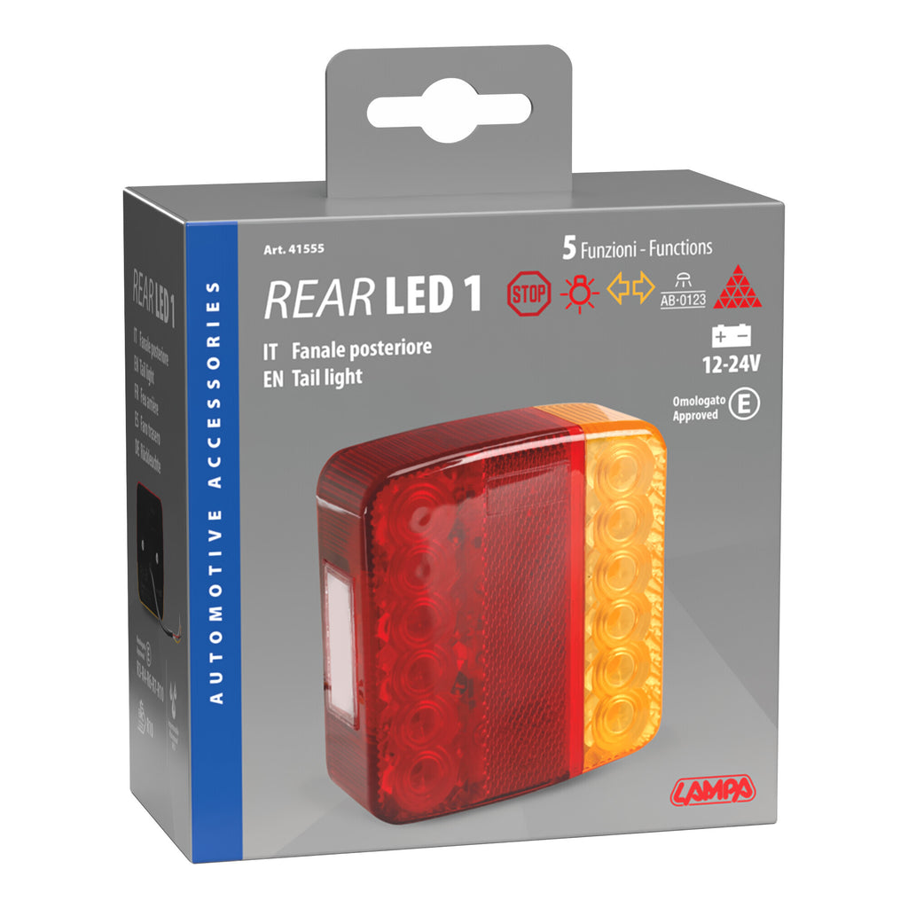 Rear Led 1, fanale posteriore a Led, 5 funzioni, 12/24V
