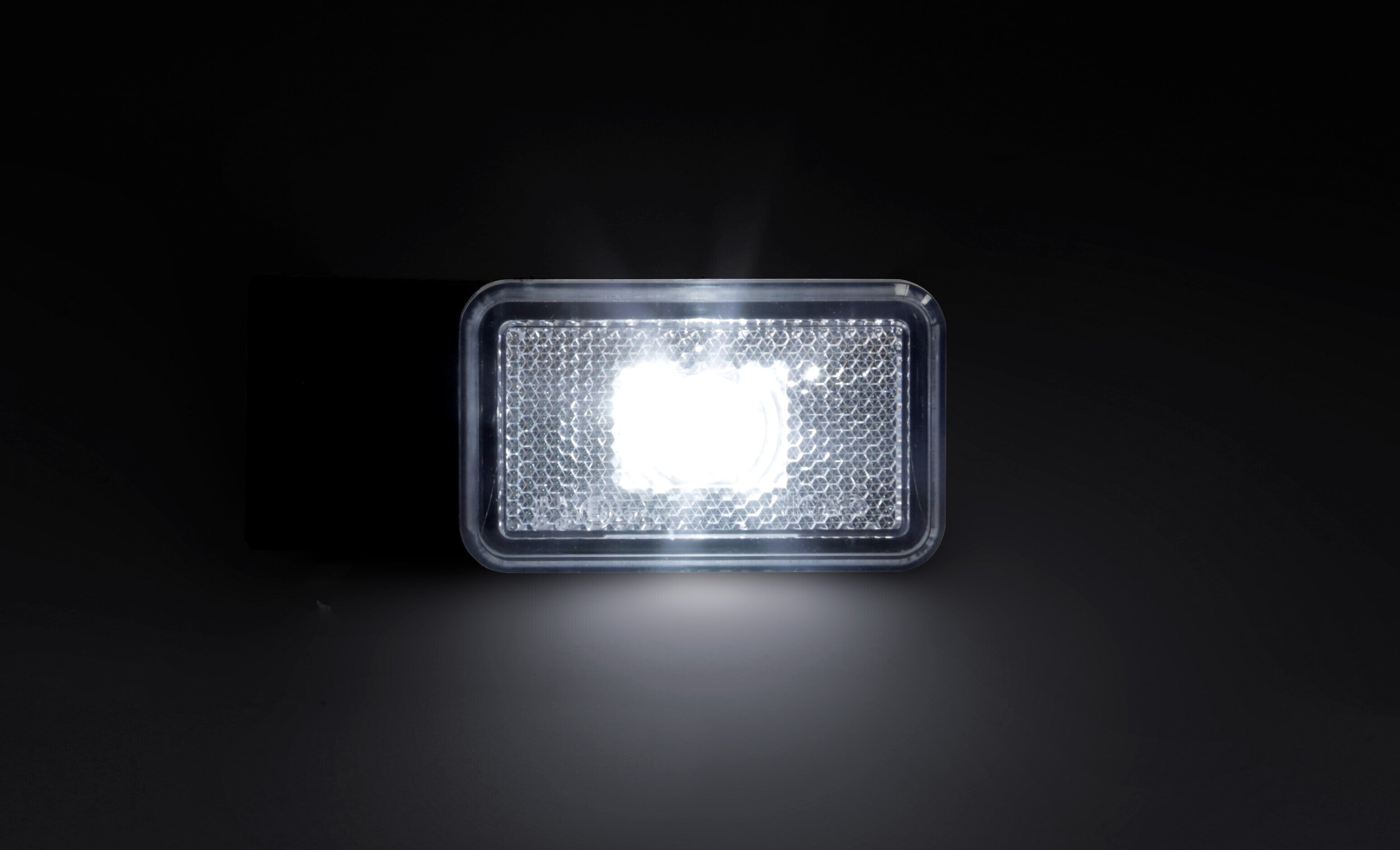 Luce ingombro con catarifrangente e staffa - 1 Led - 12/24V - Bianco