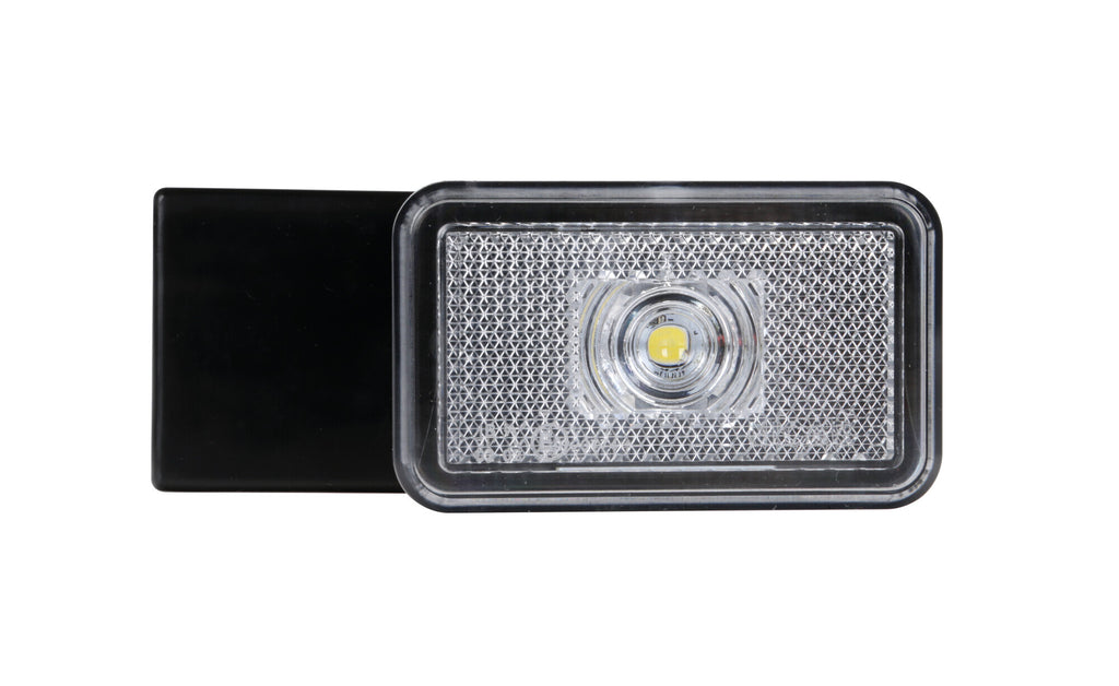 Luce ingombro con catarifrangente e staffa - 1 Led - 12/24V - Bianco