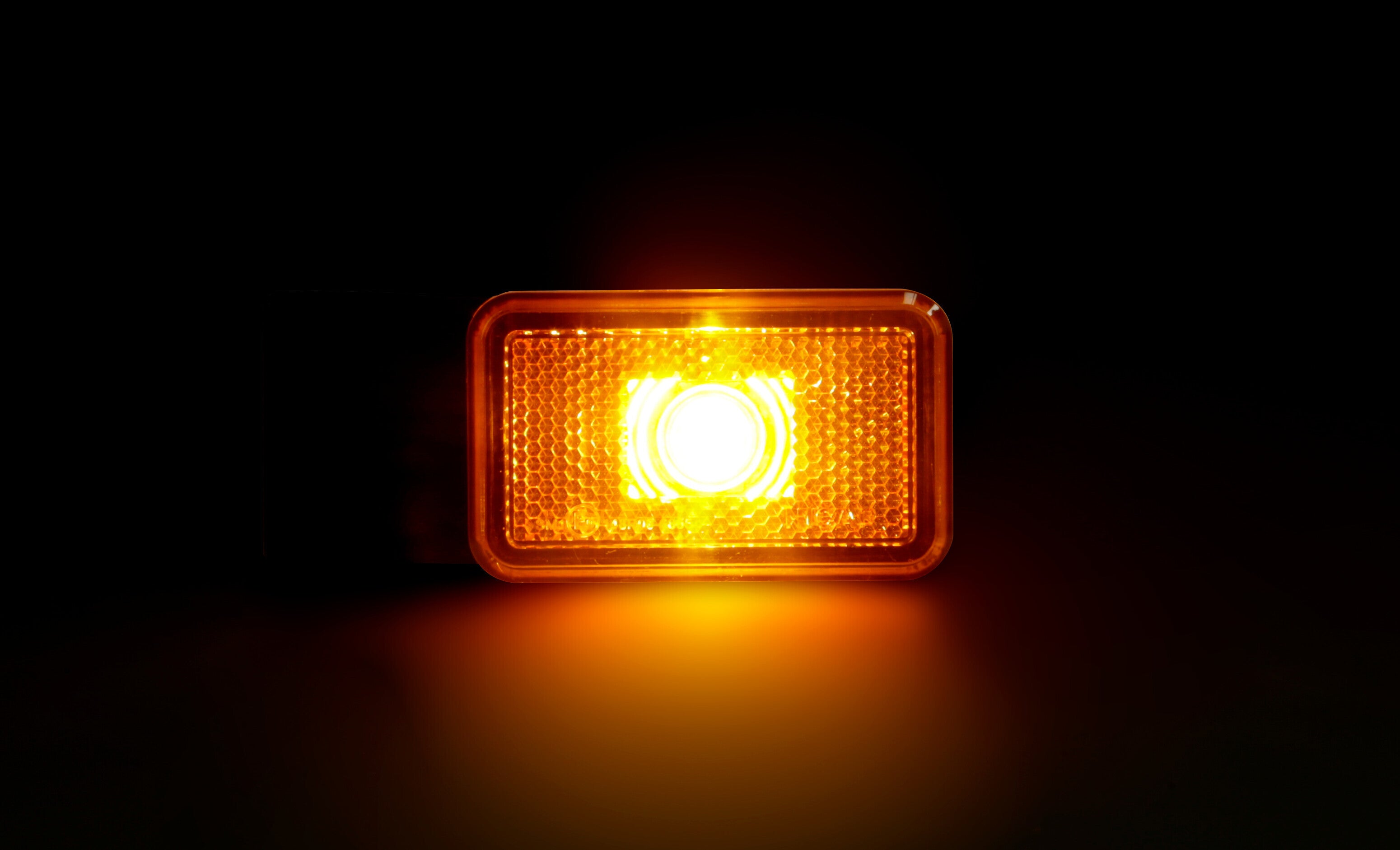 Luce ingombro con catarifrangente e staffa - 1 Led - 12/24V - Arancio