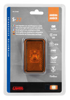 Luce ingombro con catarifrangente e staffa - 1 Led - 12/24V - Arancio