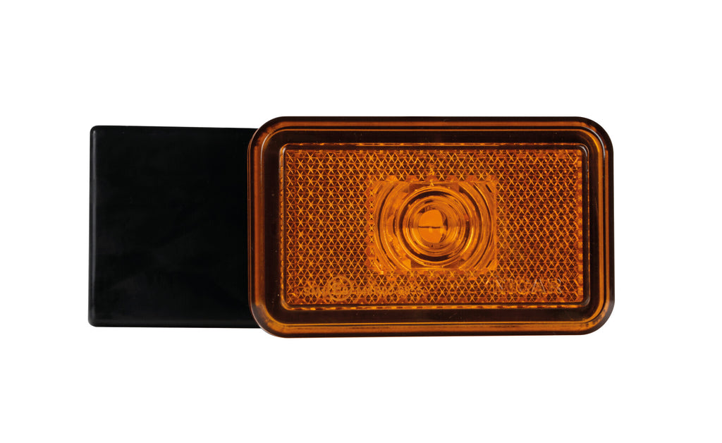 Luce ingombro con catarifrangente e staffa - 1 Led - 12/24V - Arancio