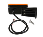 Luce ingombro con catarifrangente e staffa - 1 Led - 12/24V - Arancio