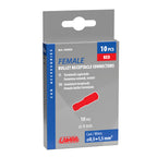 10 terminali - capicorda femmina rotondi - Rosso