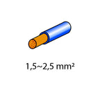 10 terminali - capicorda ad anello - Blu