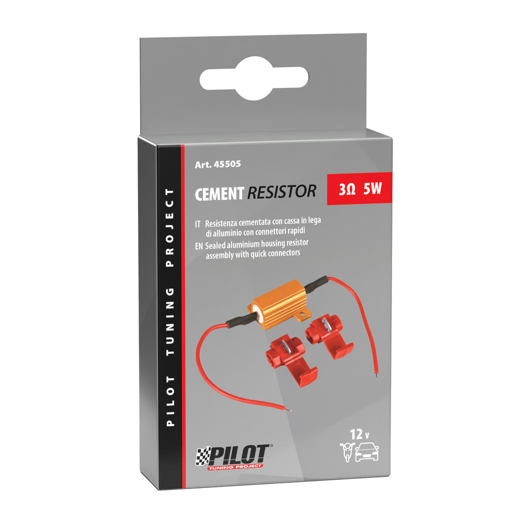 Resistenza cementata, 12V - 3 OHM - 5 W