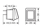 Interruttore impermeabile con spia a Led - 12/24V - Blu