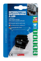 Interruttore impermeabile con spia a Led - 12/24V - Verde