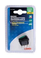 Micro interruttore impermeabile con spia a Led - 12/24V - Verde