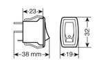 Micro interruttore con spia a Led - 12/24V - Blu