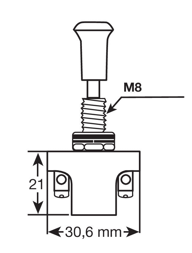 Interruttore tira-spingi - 12/24V - 10A