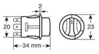 Interruttore a rotazione - 12/24V - 10A