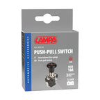 Interruttore tira-spingi con spia a Led - 12/24V - Rosso - 10A