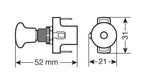 Interruttore tira-spingi con spia a Led - 12/24V - Verde - 10A