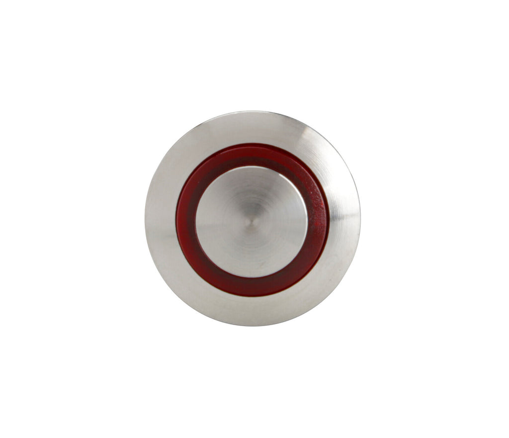 Interruttore a pulsante con spia a Led, 12/24V - Rosso